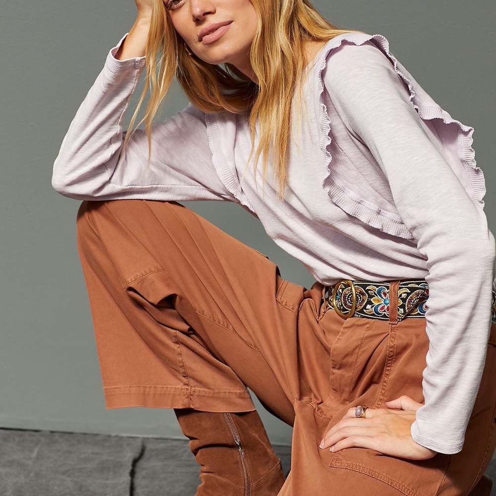 Anthropologie eri + ali Washed Ruffle top